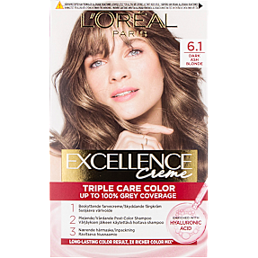 Triple Care Color permanent hårfarve 6.1 Dark Ash Blonde