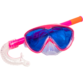 ASG juniordykkermaske med pink snorkel