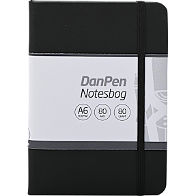 Danpen notesbog PU A6 - sort
