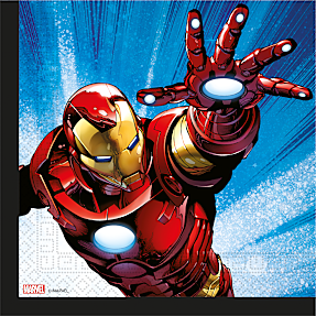 Mønstrede servietter 33x33 cm 20-pak - Avengers 