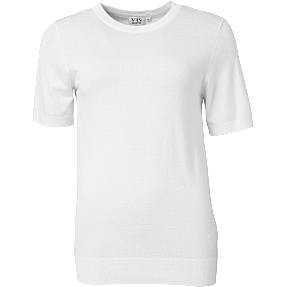 VRS dame strik T-shirt str. XL - hvid