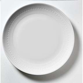 Relief middagstallerken - hvid - Ø: 27 cm