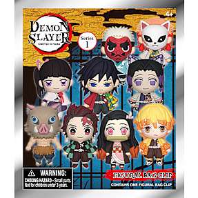 Demon Slayer skumnøglering ca. 6,5 cm – flere varianter – assorteret
