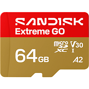 SanDisk MicroSD Extreme GO hukommelseskort - 64GB