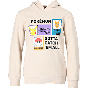 Pokemon hættetrøje str. 134/140 - beige