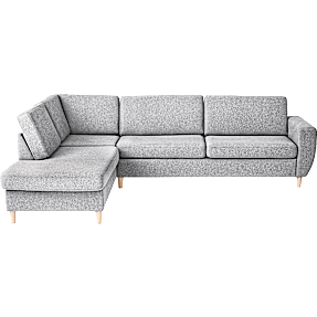 Rom Nordic venstrevendt open-end sofa - lysegrå