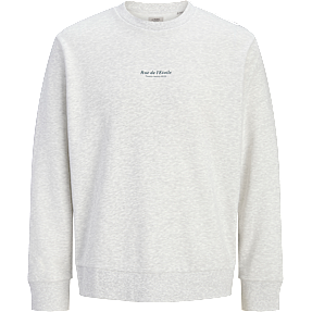 JJ REBEL herre sweatshirt med print str. L - hvid