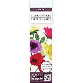 Crepe DIY blomster - tilbehørssæt