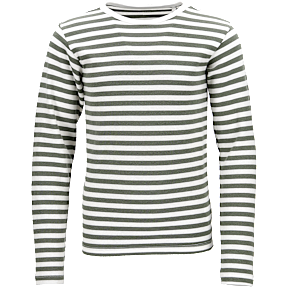 VRS børne bluse med striber str. 98/104 - grøn