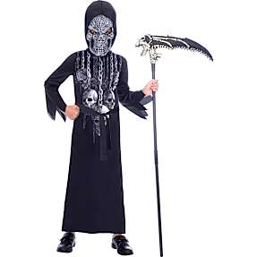 Halloween uhyggeligt skelet kostume str. 164