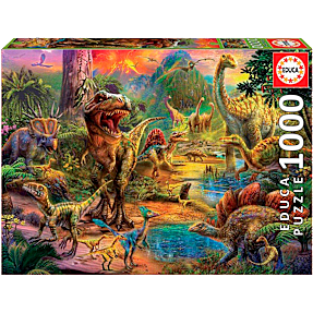 Dinosaurernes land puslespil - 1000 brikker