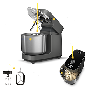 Ooni Halo Pro Spiral mixer - Charcoal grey