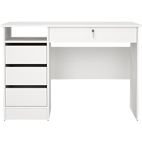 Function Plus skrivebord med 4 skuffer - hvid