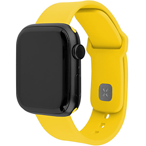 Fixed Silicon Sporty Strap silikonerem til Apple Watch - gul