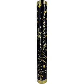 Salling konfettirør L: 50 cm - sort/guld