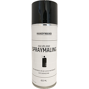 Handymand spraymaling halvblank 0,4 liter - sort