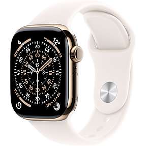 Apple Watch S11 (2025) GPS + Cell 42 mm - Gold Titanium  - Light Blush Sport Band S/M