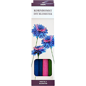 Crepe DIY blomster - kornblomst