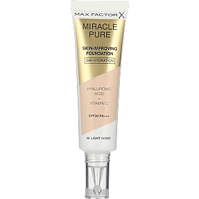 Skin Improving foundation 40 Light Ivory m. hyaluronsyre og C-vitamin m. SPF30