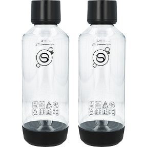 SodaStream Fizz & Refresh 2x1 liter flasker - sort