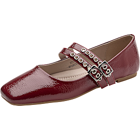 VRS dame ballerina med remme str. 40 - bordeaux