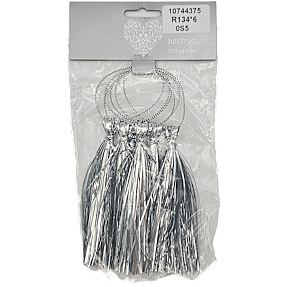 Lametta kvaster 10 cm 6-pak - flere varianter - assorteret