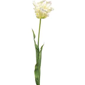 Kunstig blomsterstilk tulipan - hvid