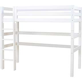Hoppekids ECO Luxury højseng 90x200 cm med stige - hvid