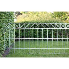 Panelhegn med deko "X", 750 x 2000 mm - galvaniseret