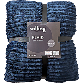 Salling plaid 130x180 cm - mørkeblå