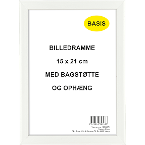 Ramme i hvid - 15x21 cm