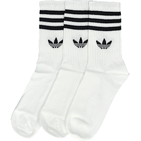 ADIDAS 3-pak crew strømper med 3 striber str. 37-39 - hvid