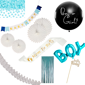 Festpakke babyshower - lyseblå
