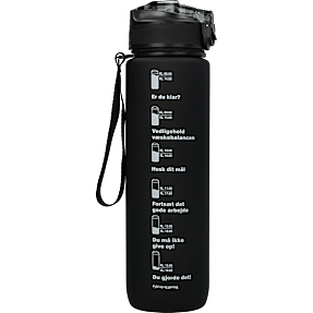 Motiavationsflaske mat sort - 1 liter