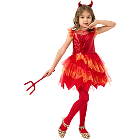 Halloween djævlekjole kostume str. 116