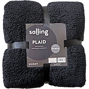 Salling super soft plaid 130x180 cm - sort