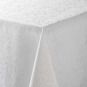 Salling damaskdug 140x220 cm - hvid med grene