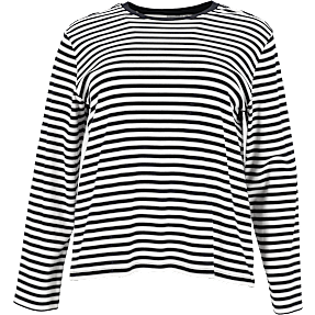 VRS dame oversize T-shirt med striber str. 50 - sort
