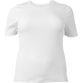 VRS dame rib T-shirt str. 48 - hvid