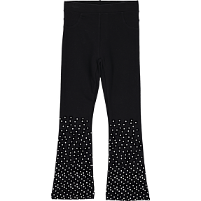 VRS børne leggings med svaj forneden str. 128 - sort