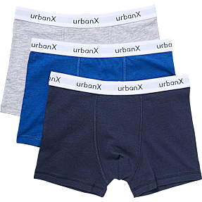 VRS teen 3-pak boxershorts str. 134/140 - blå/grå