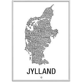 Jylland, byer - 70x100 cm