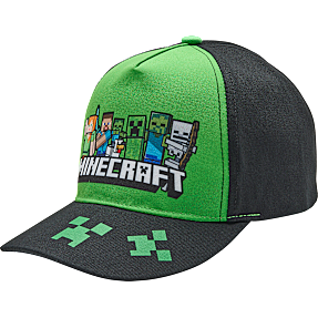 Minecraft børne kasket str. onesize - grøn
