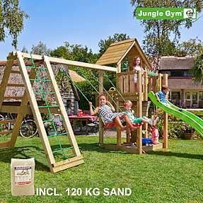 Jungle Gym Cubby inkl. climb, sand & grøn slide
