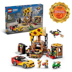 LEGO City Pizzeria med udbringningsfartøjer 60496