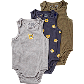 VRS baby 3-pak body str. 74 - multifarvet