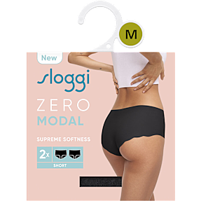 Sloggi dame 2-pak shorts modal str. XL - sort