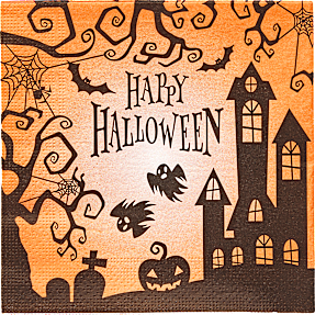 Windsor Halloweenservietter 33x33 cm 20-pak - orange og sort