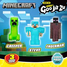 Goo Jit Zu Minecraft figurer - Creeper, Steve og Enderman