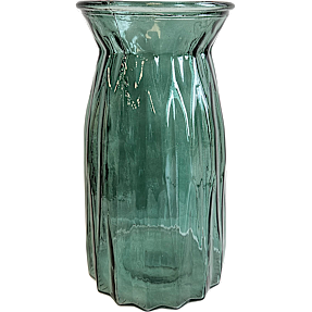 Glasvase H: 20 cm - grøn